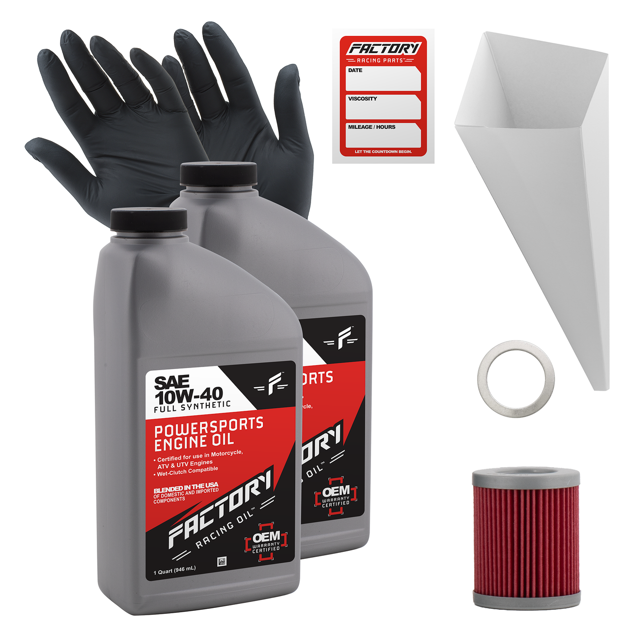 Oil Change Kit For Suzuki Quadrunner LT160 10W-40 2 Quart