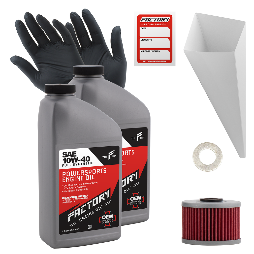 10W-40 2 Quart Oil Change Kit For Kawasaki KLX110, KLX140