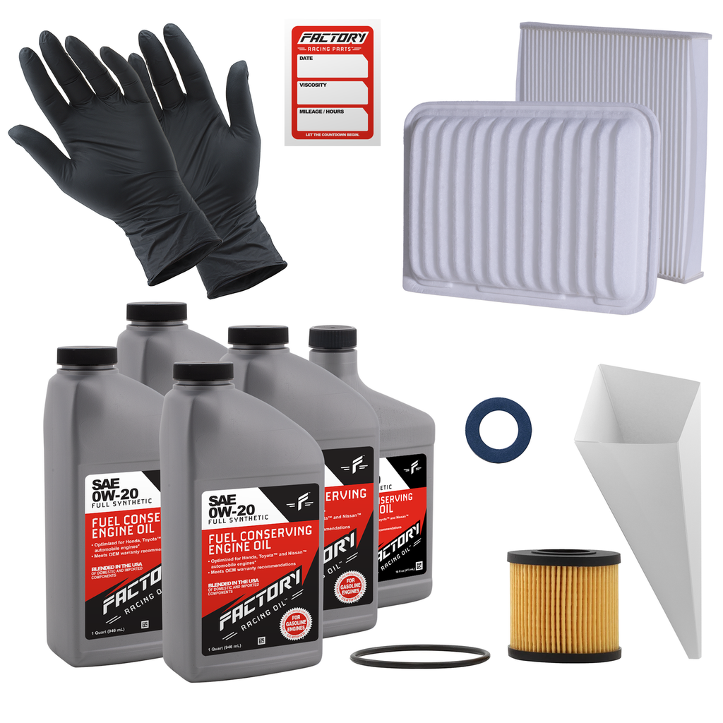 Deluxe Oil Change Kit for Toyota Matrix 1.8L 2009-2014, Corolla 1.8L 2009-2016 0W-20 Full Synthetic - 4.5 Quarts