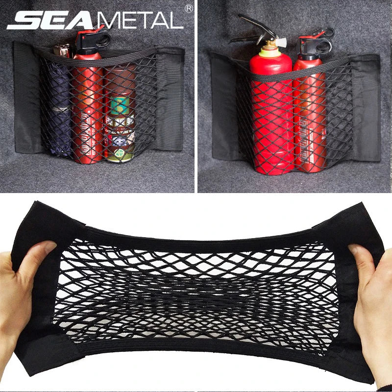 Car Trunk Mesh Organizer Car Tail Storage Net Seat Back Pocket