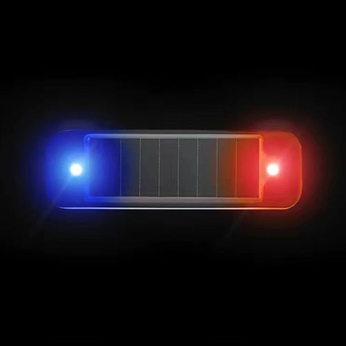 Mini LED Solar Power Car Warning Light Night Security Simulated Alarm