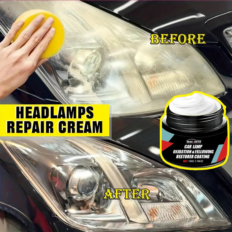 Car Headlight Restoration Polishing Kit - Scratch Remover & Oxidation