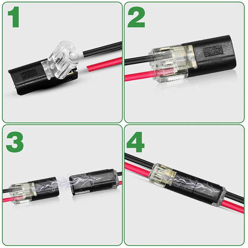 10PCS 2 Pin Way Plug  Automotive Electrical Connector Strip Terminal