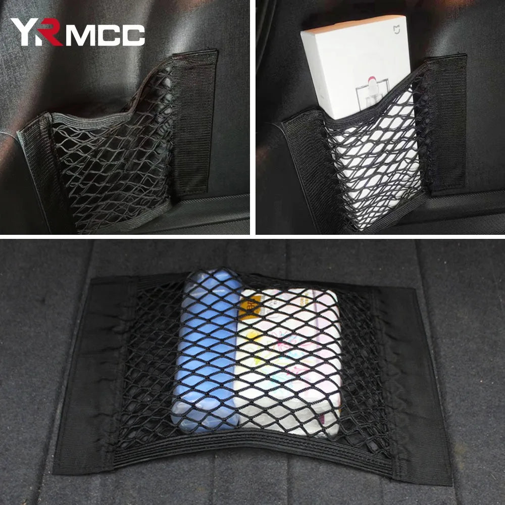 Car Back Rear Trunk Bag Organizer Mesh Net Auto Seat Back Storage Bag