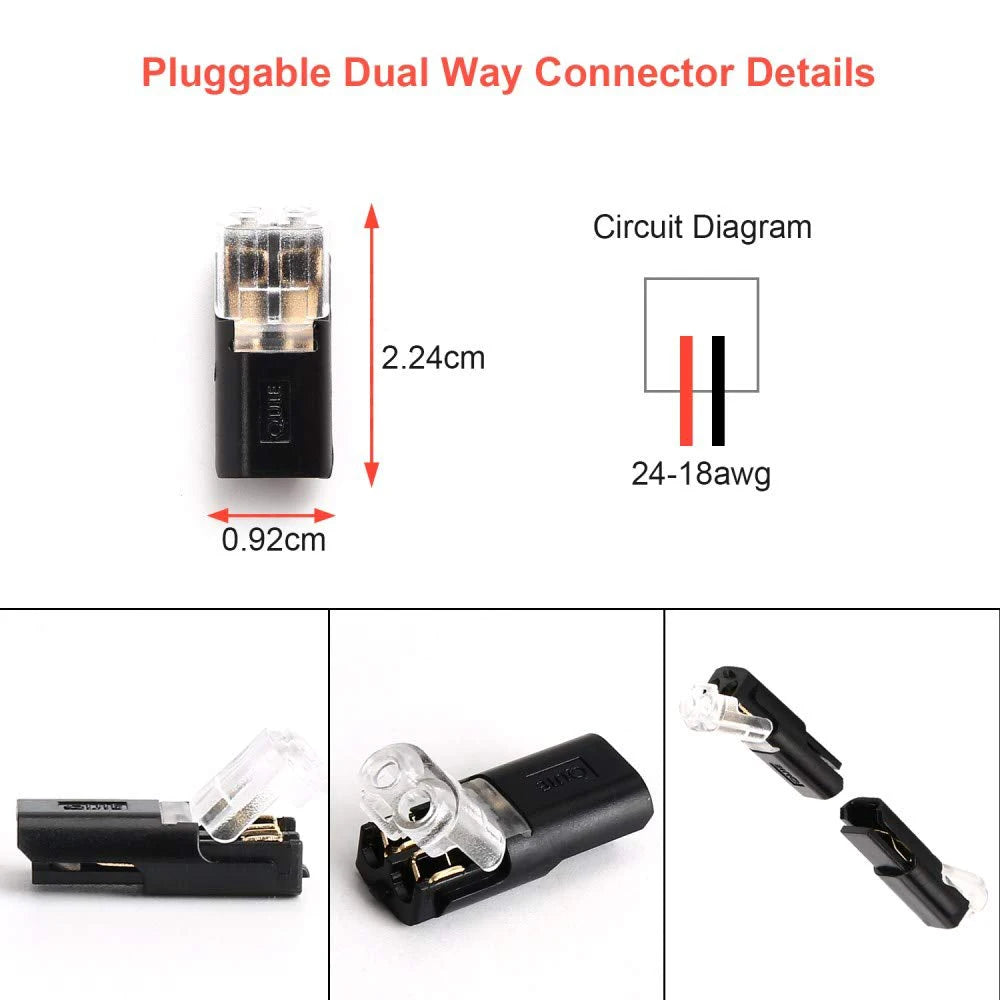 2 Pin Way Plug Car Waterproof Electrical Connector Wire Cable