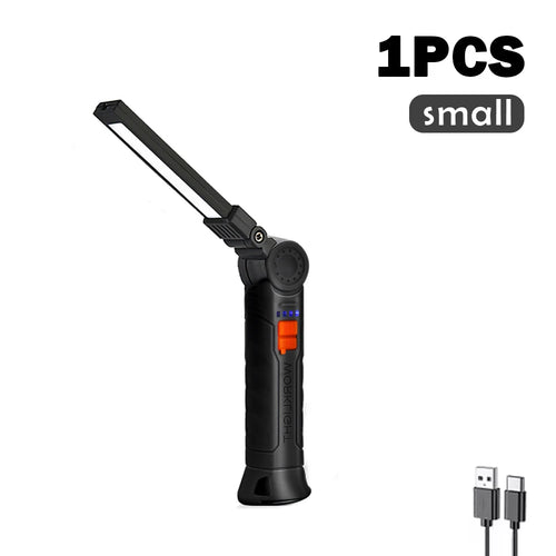 Rechargeable Work Lights LED Folding Flashlight with Magnetic Base COB
