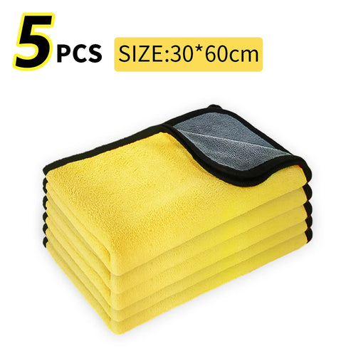 3/5/10Pcs Car Wash Microfiber Towel 30x30/60CM Car Cleaning Drying