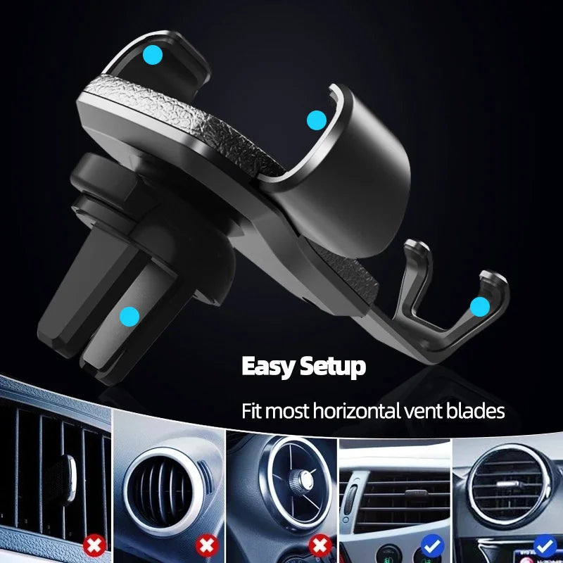 NEW Gravity Car Holder For Phone Air Vent Clip Mount Mobile Cell Stand