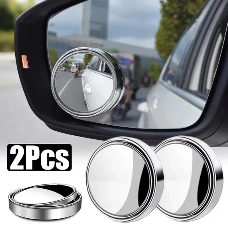 2Pcs 360 Degree Adjustable Blind Spot Mirror Car Auxiliary Rearview
