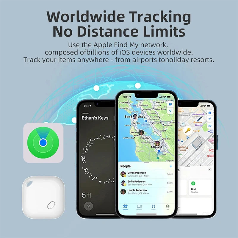 Smart Bluetooth GPS Tracker Work with Apple Find My APP ITag Anti Lost