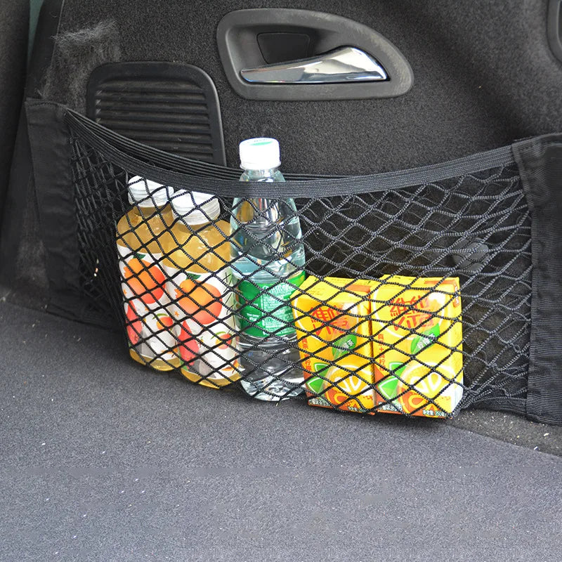 Car Seat Back Organizer Trunk Net Mesh Pocket Elastic String Net Magic