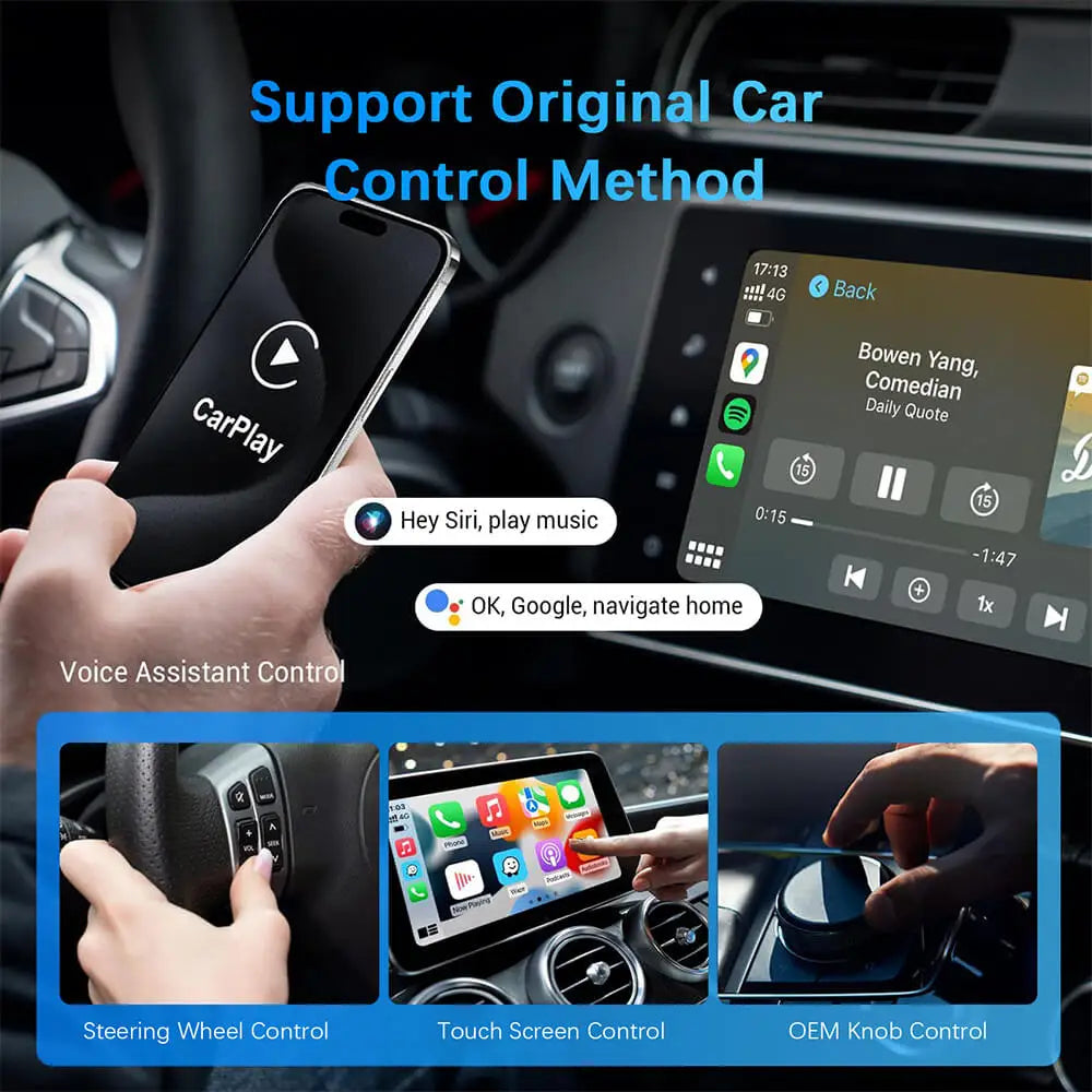 NEW Wireless CarPlay Android Auto Wireless Adapter Smart Mini Box Plug