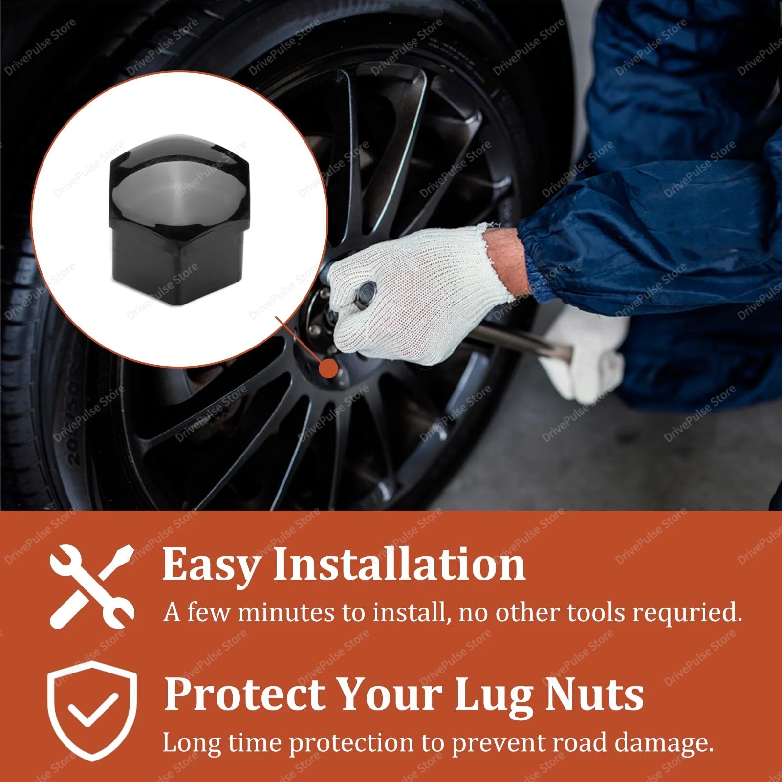 20PCS Universal Wheel Nut Covers 17/19/21mm - ust-proof wheel bolt