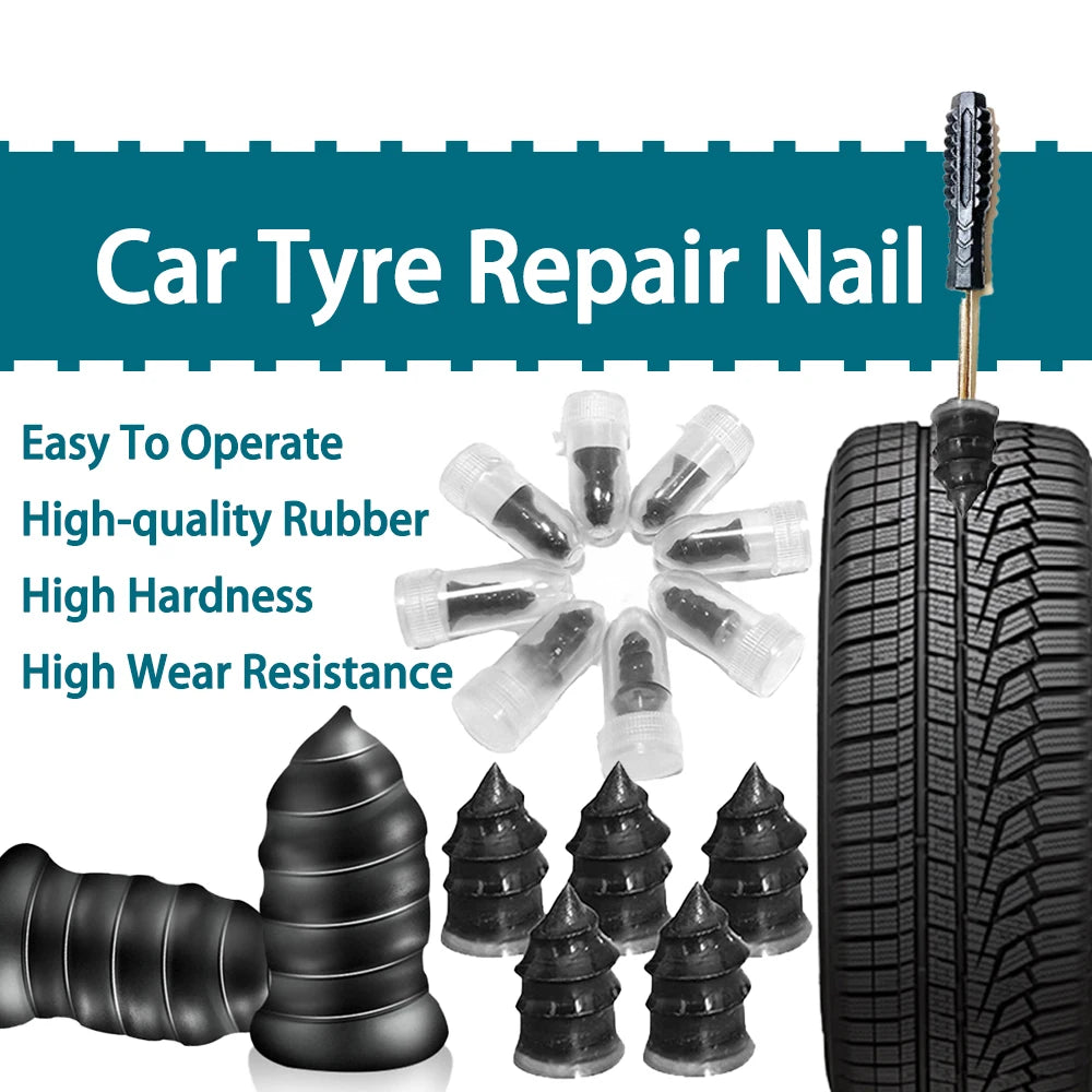 10/20/30pcs Car Vacuum Tyre Repair Nail Set Motorcycle Tire Puncture