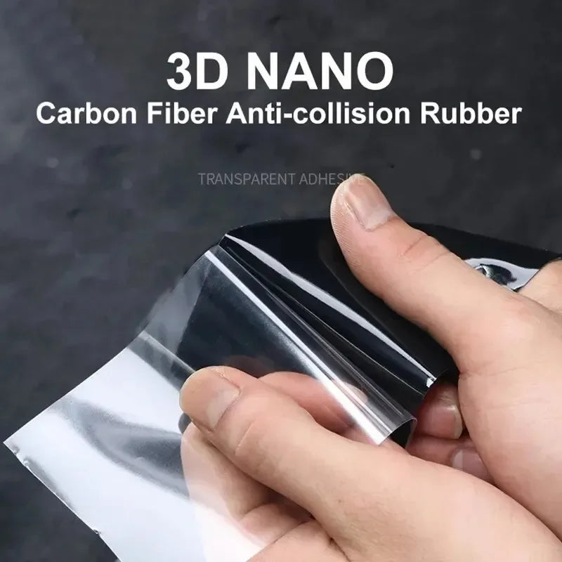 3D Carbon Fiber Sticker Paste Car Threshold Protective Film Anti