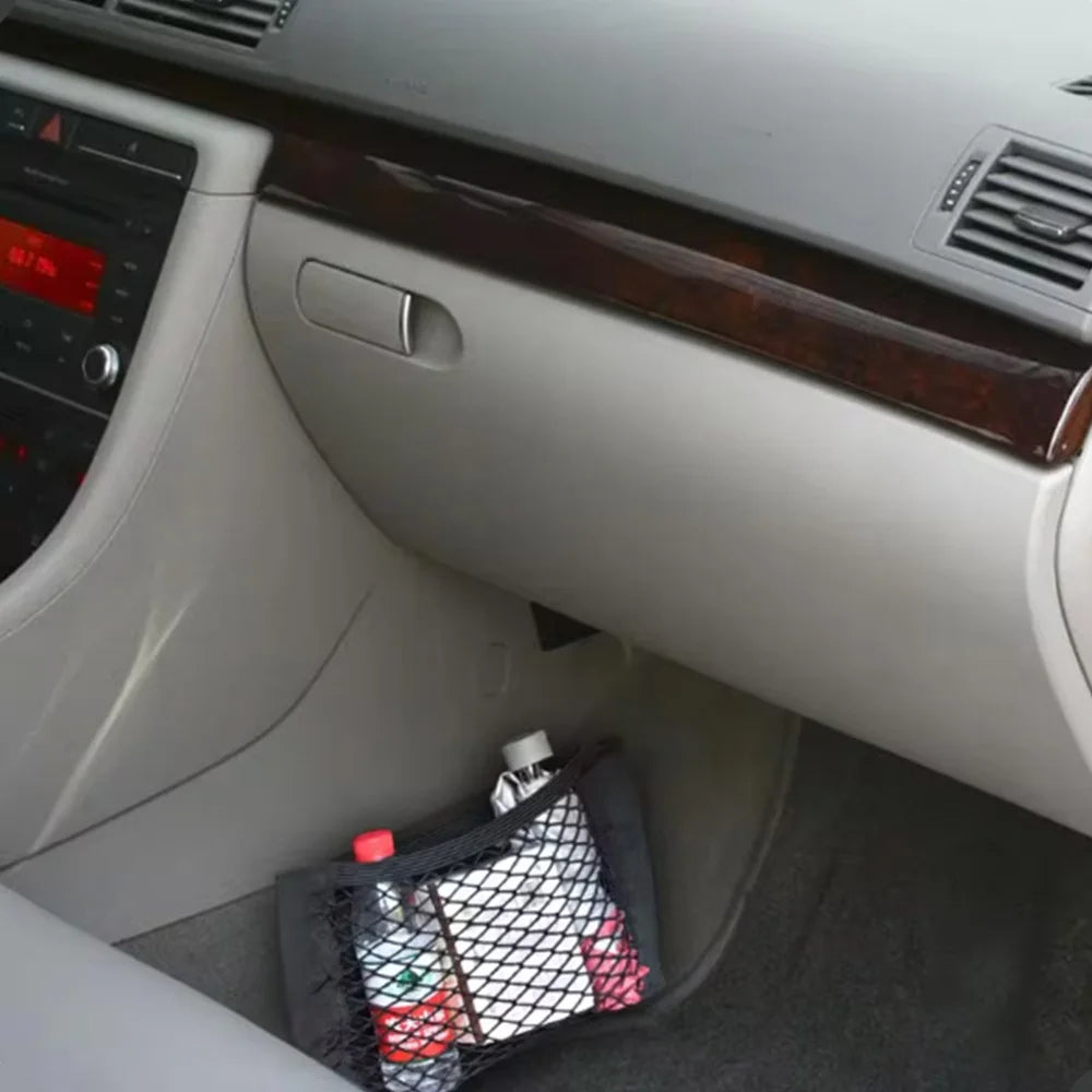 Car storage bag Trunk  Seat Elastic String Net Magic Sticker Universal