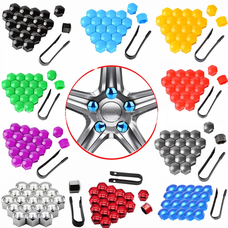 New 20Pcs 17/19/21mm Car Wheel Nut Bolt Head Cover Cap Protective Bolt