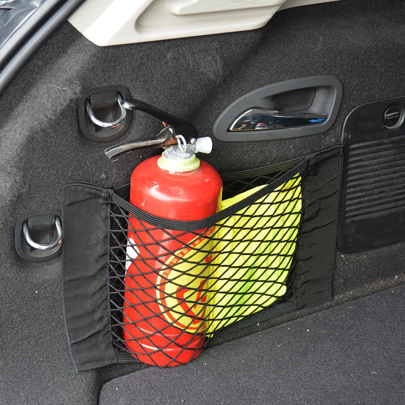Car Seat Back Organizer Trunk Net Mesh Pocket Elastic String Net Magic
