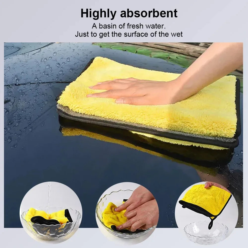 3/5/10Pcs Car Wash Microfiber Towel 30x30/60CM Car Cleaning Drying