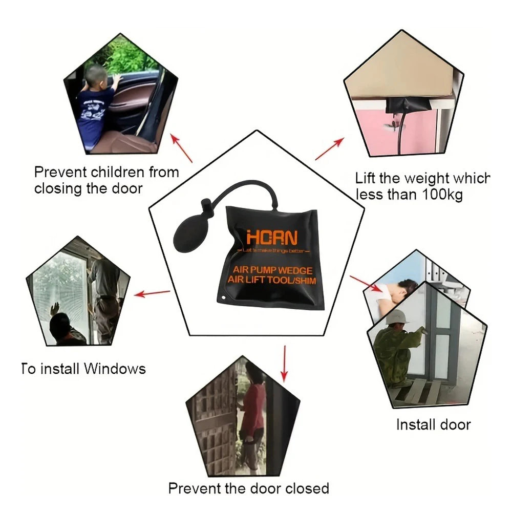 Air Pump Wedges Inflatable Airbag For Door Windows Car Powerful