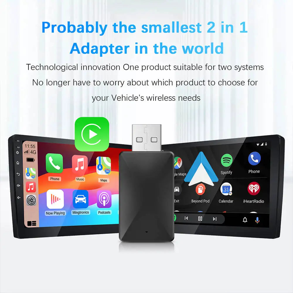 NEW Wireless CarPlay Android Auto Wireless Adapter Smart Mini Box Plug