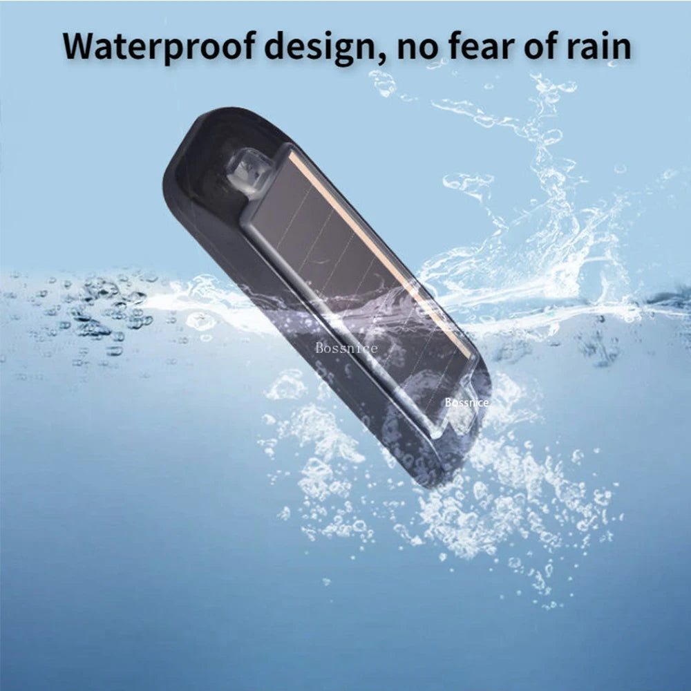 Mini LED Solar Power Car Warning Light Night Security Simulated Alarm