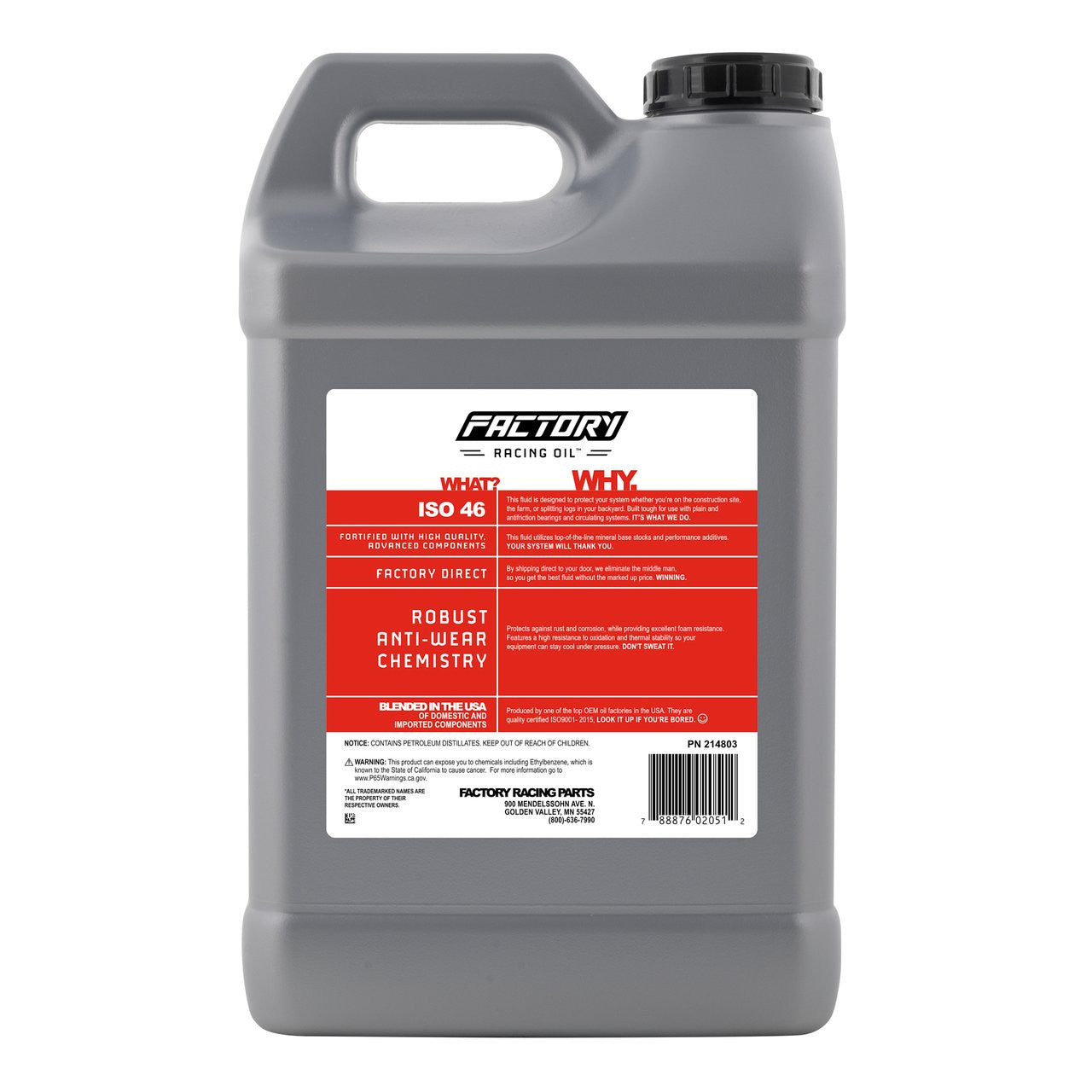 214803 Twin Pack Anti-Wear ISO 46 Hydraulic Fluid - 5 Gallons (2x2.5 Gal bottles)