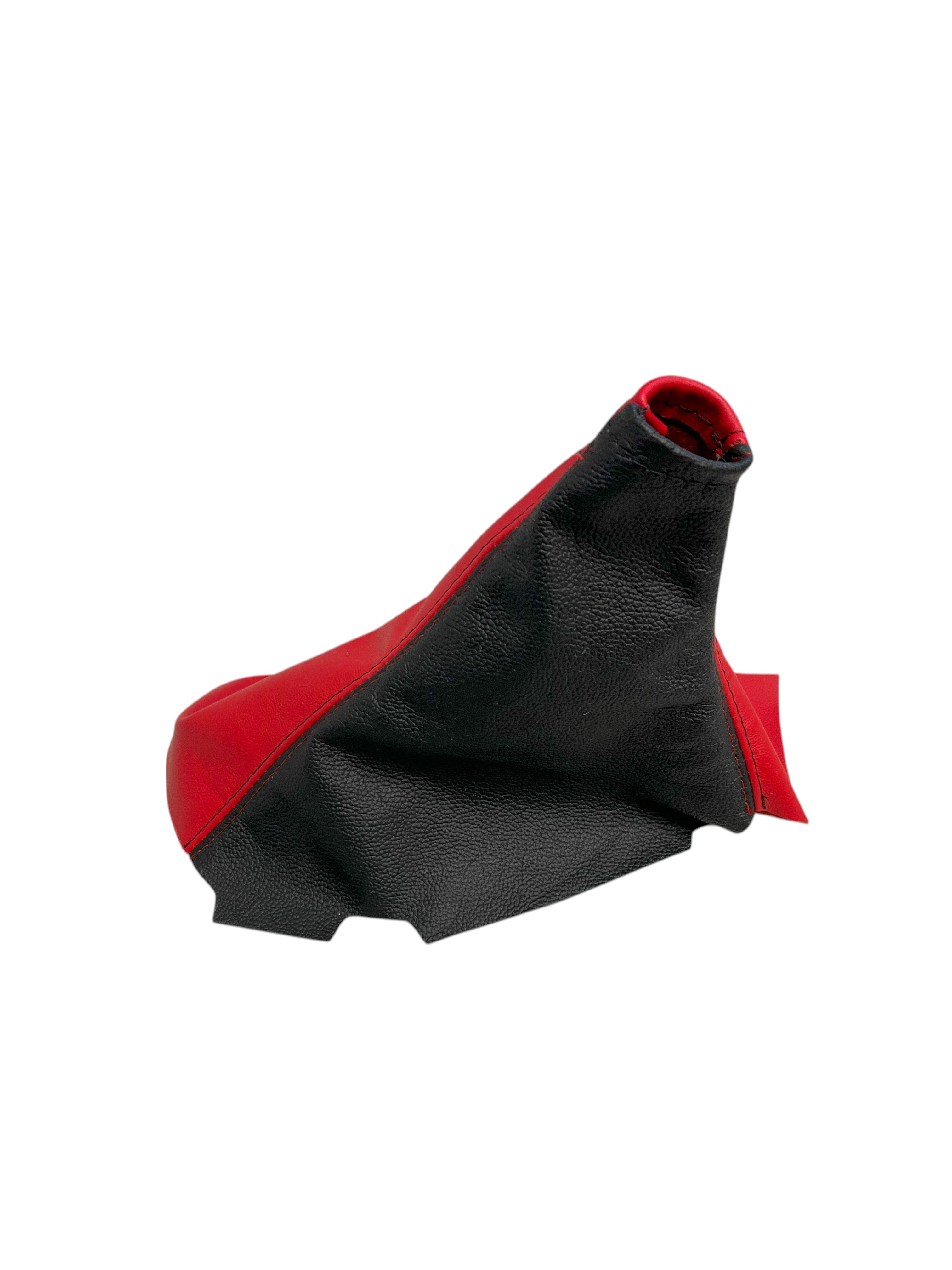 For 2005-2013 Chevy Corvette C6 Z06 Torch Red & Black Leather Console Shift Handbrake Boot Cover