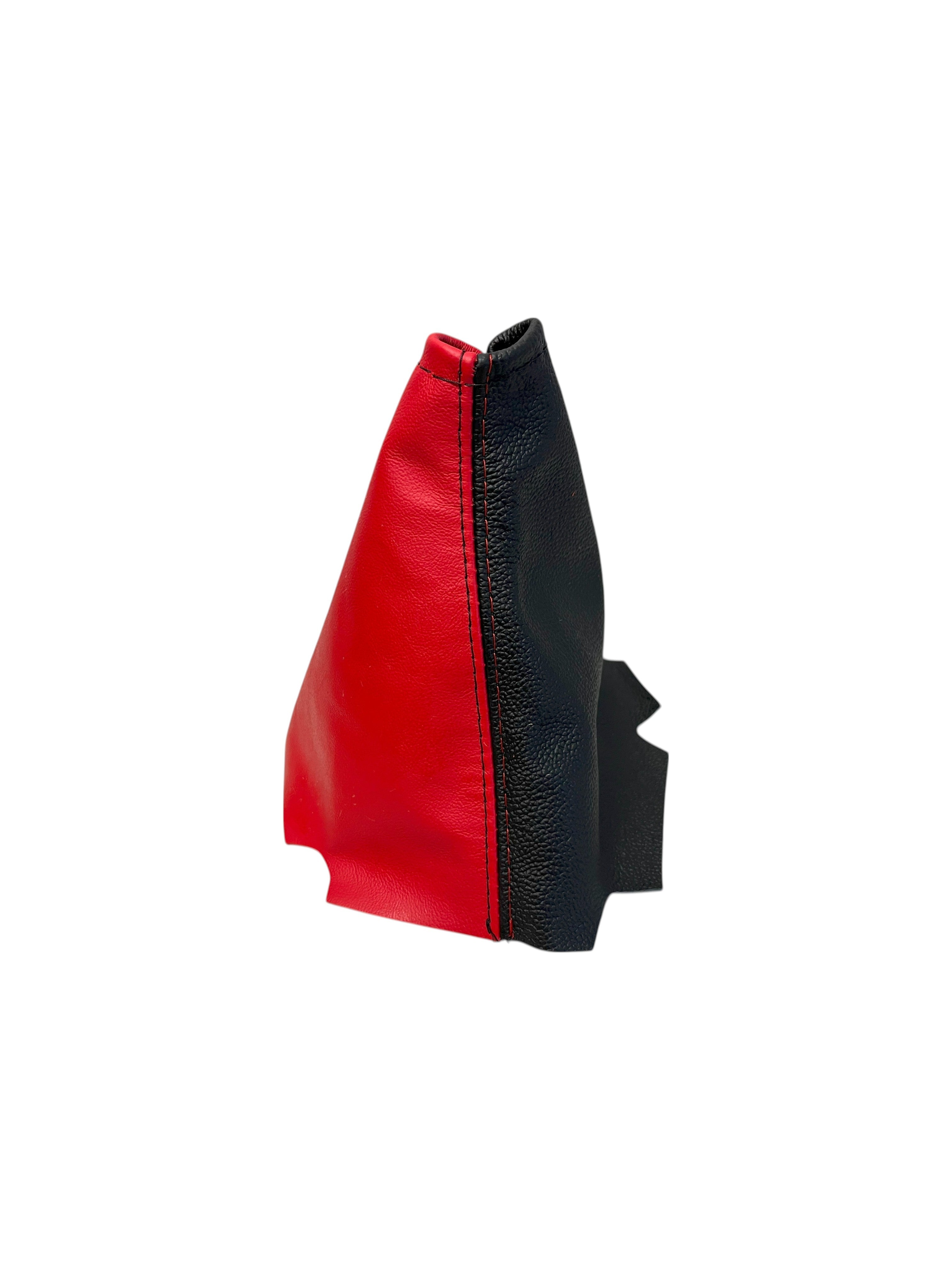 For 2005-2013 Chevy Corvette C6 Z06 Torch Red & Black Leather Console Shift Handbrake Boot Cover