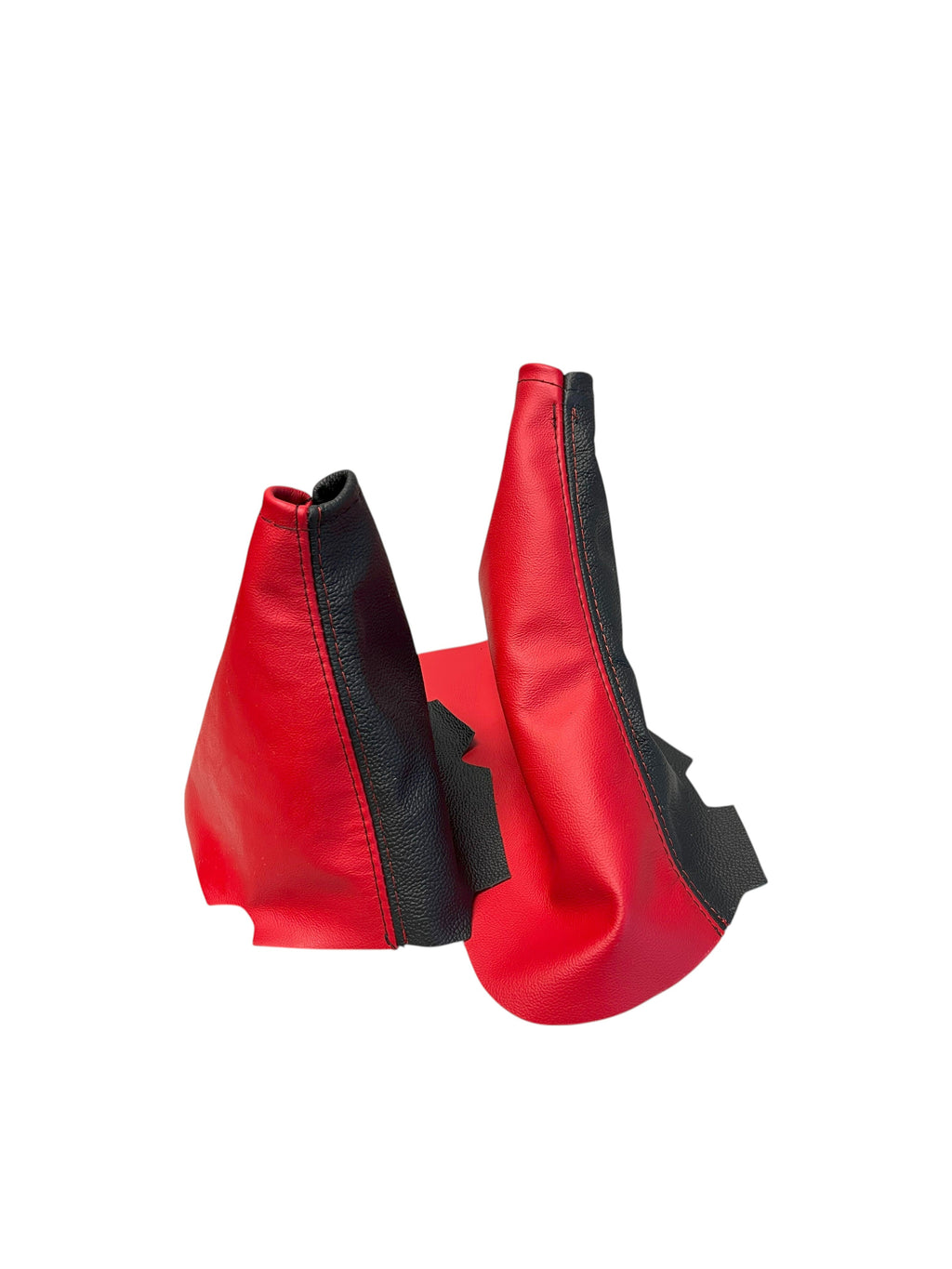 For 2005-2013 Chevy Corvette C6 Z06 Torch Red & Black Leather Console Shift Handbrake Boot Cover